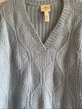 St. John's Bay Light Blue V-Neck Cable Knit Sweater